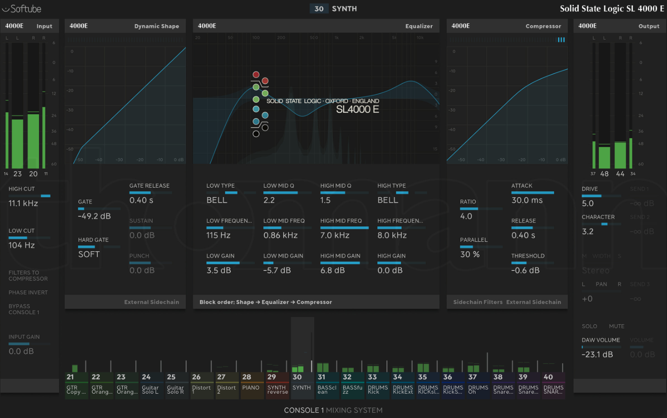 Softube SSL 4000E console 1